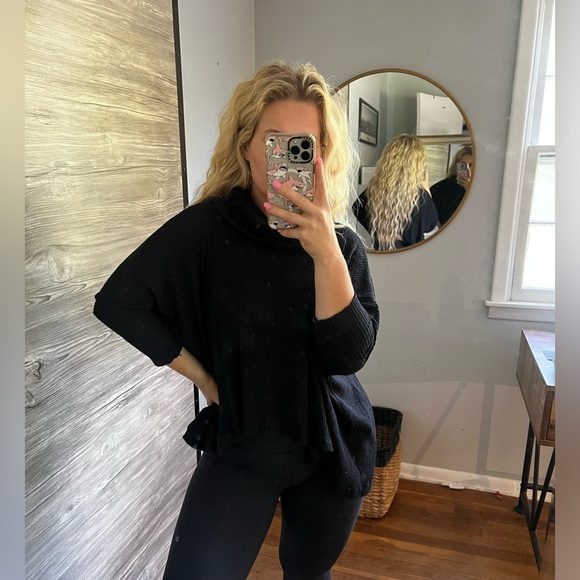 Free People Tops - Free People Beach Open Back Sweater Black Small
